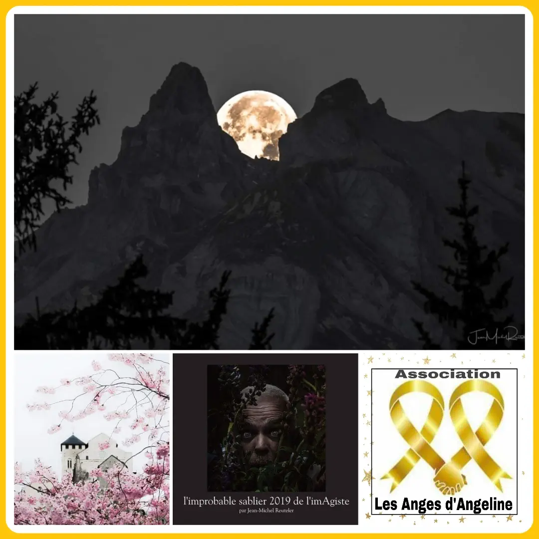 la lune derrière les montagnes
