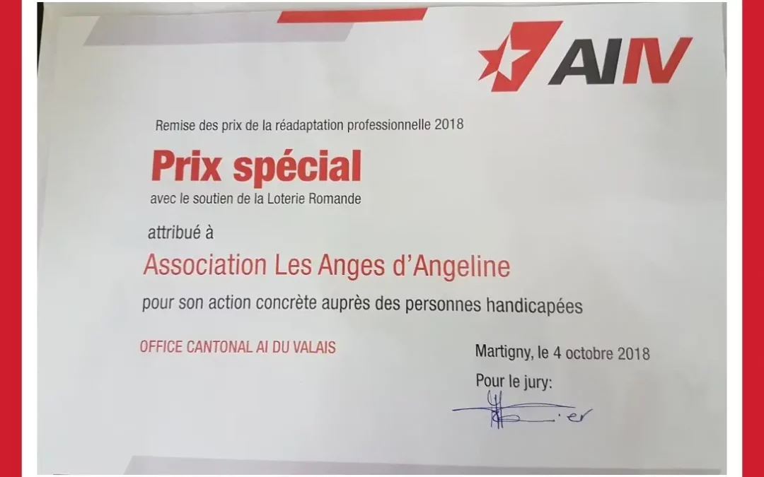 Prix Spécial de L’Office Cantonal AI (assurance invalidité) [04.10.18]