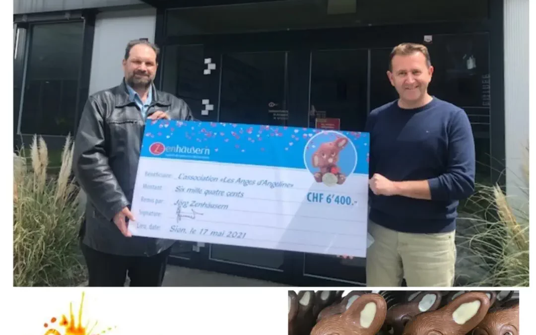 Zenhäusern, remise du chèque le 17 mai 2021